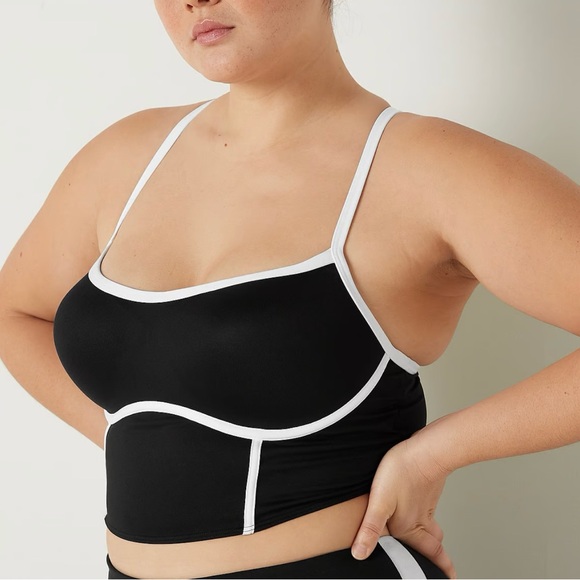PINK Victoria's Secret Black and White Sports Bra with Y-Back Design - Picture 7 of 7
